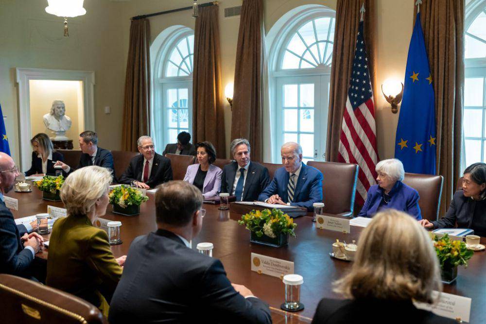 situasi KTT AS-UE di Gedung Putih (Twitter.com/President Biden)