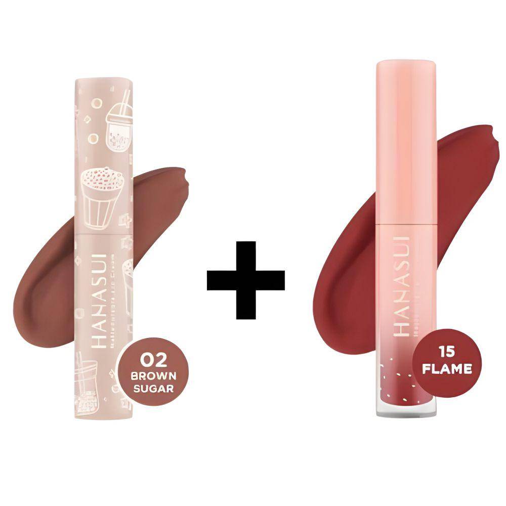 Ombre Lipcream Hanasui Brown Sugar Dan Flame. (dok. Hanasui)