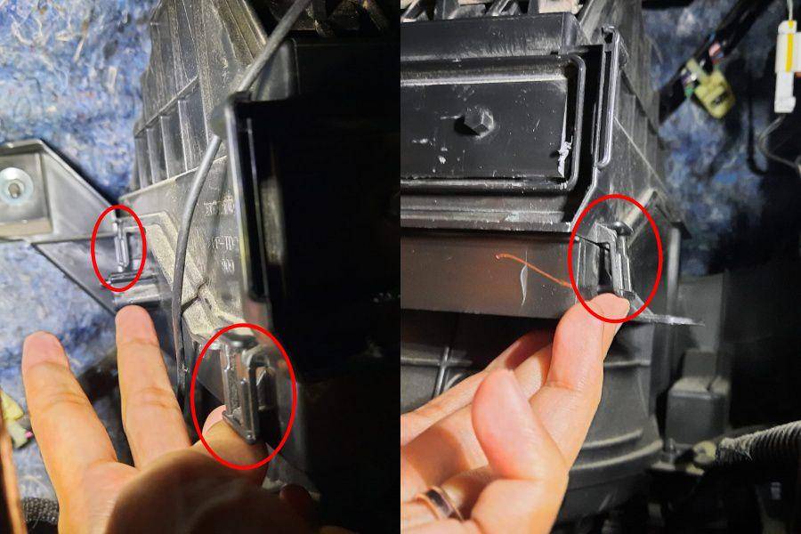 Pasang filter AC kabin Honda Brio (Dok. Pribadi/Dita Restuti)