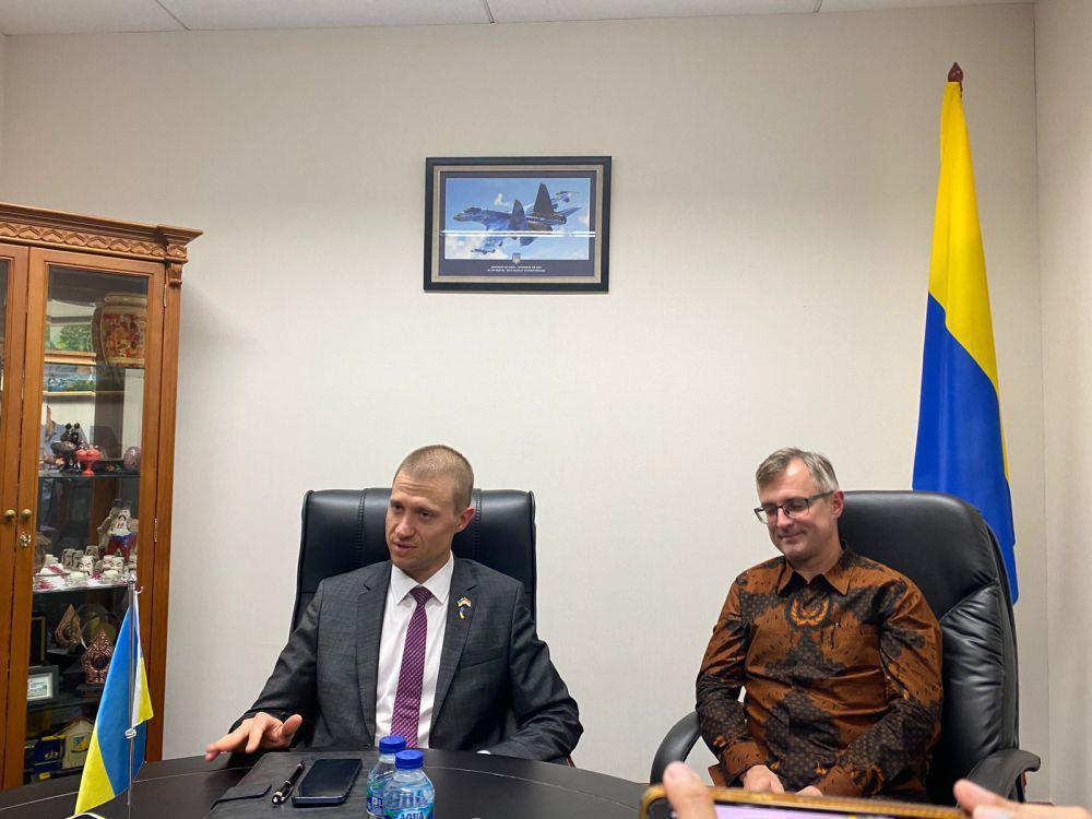 Wakil Menteri Luar Negeri Ukraina untuk Pembangunan Digital dan Transformasi Digital, Anton Demokhin. (IDN Times/Sonya Michaella)