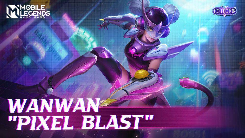 tampilan skin Wanwan Pixel Blast (dok. Moonton/Mobile Legends)