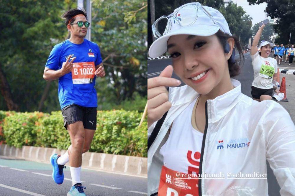 potret artis meriahkan event Jakarta Marathon 2023 (Instagram.com/gisel_la | Instagram.com/ibnujamilo)
