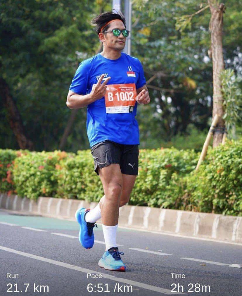 potret artis meriahkan event Jakarta Marathon 2023 (Instagram.com/ibnujamilo)