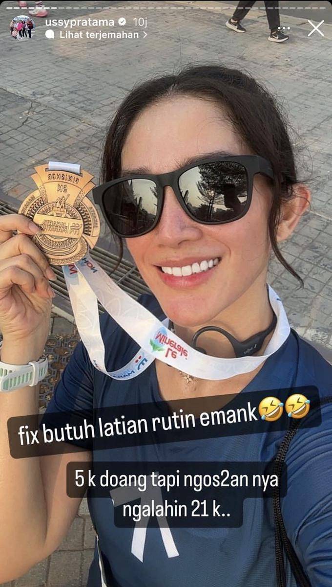 potret artis meriahkan event Jakarta Marathon 2023 (Instagram.com/ussypratama)
