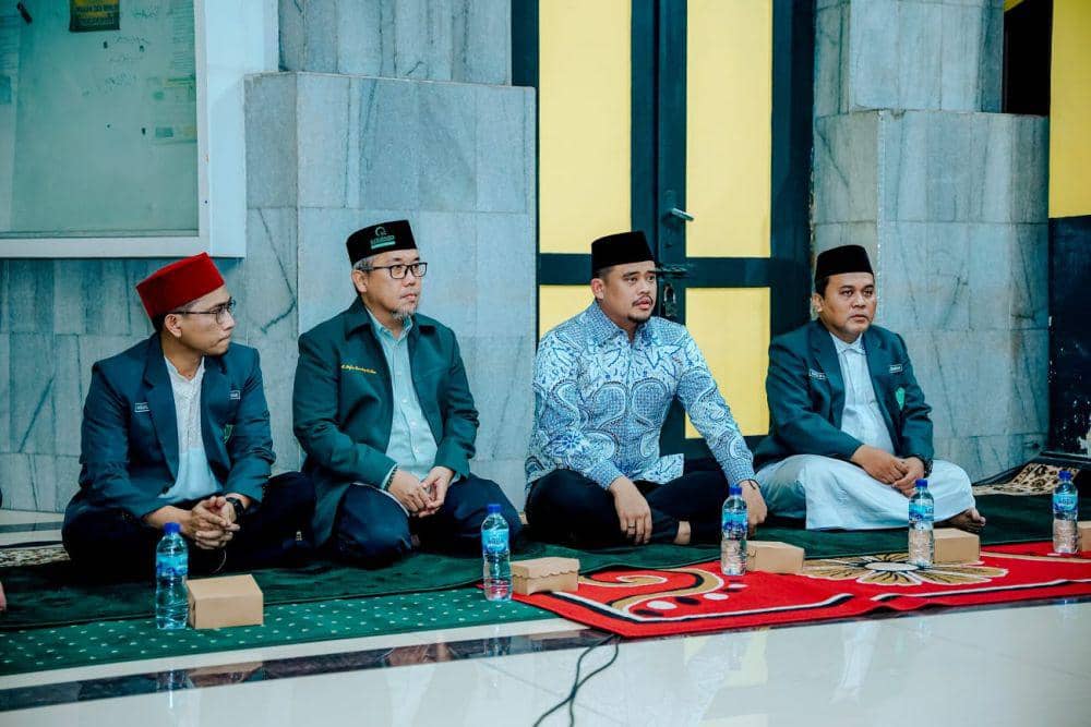 PD Al Washliyah Medan menggelar Peringatan Maulid Nabi Muhammad SAW di Masjid Lama Gang Bengkok, Jalan Masjid, Sabtu (21/10/2023) malam. (Dok. IDN Times)