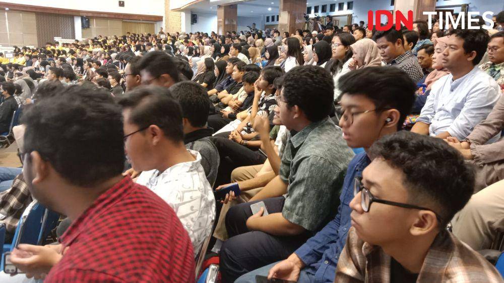 Para peserta seminar kuliah umum yang berasal dari berbagai fakultas di Universitas Diponegoro (Undip) Semarang. (IDN Times/Fariz Fardianto)