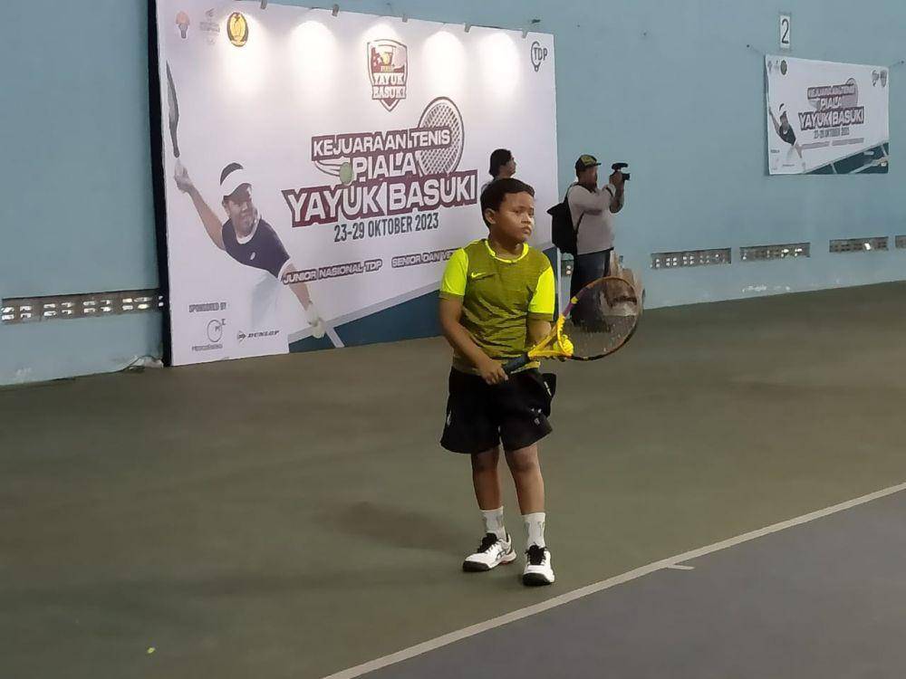 Kejuaraan Tenis Piala Yayuk Basuki, di Lapangan Tenis Universitas Negeri Yogyakarta, Senin (23/10/2023). (Dok. Istimewa)