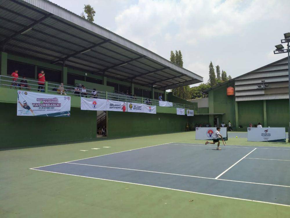 Kejuaraan Tenis Piala Yayuk Basuki, di Lapangan Tenis Universitas Negeri Yogyakarta, Senin (23/10/2023). (Dok. Istimewa)