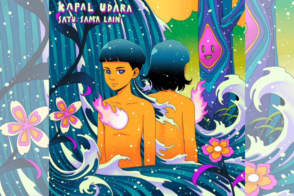 Sampul cover "Satu Sama Lain", album kedua band pop folk asal Makassar yakni Kapal Udara. (Dok. Istimewa)