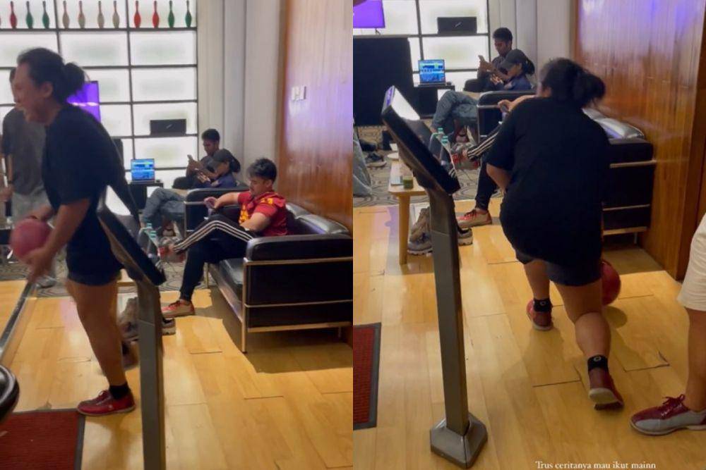 potret Keanu main bowling (instagram.com/keanuagl)