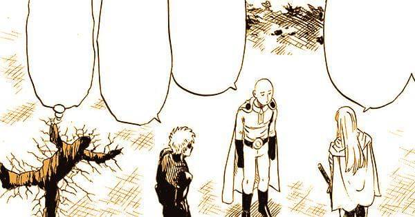 Para hero membicarakan jumlah kekalahan Sonic ( Dok. tonarioyj.jp/One Punch Man )