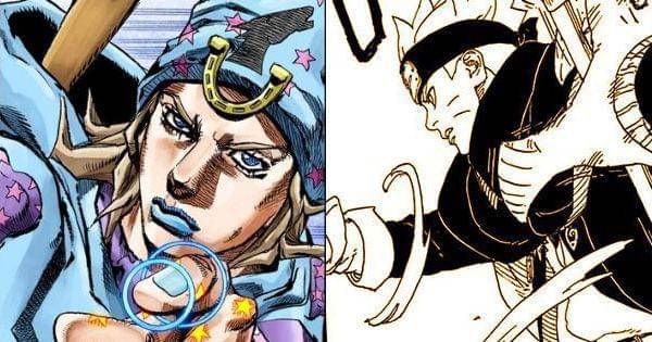 Boruto dan Johnny Joestar ( Dok. Mangaplus / Boruto: Two Blue Vortex ) ( Dok. Ultra Jump - Steel Ball Run )