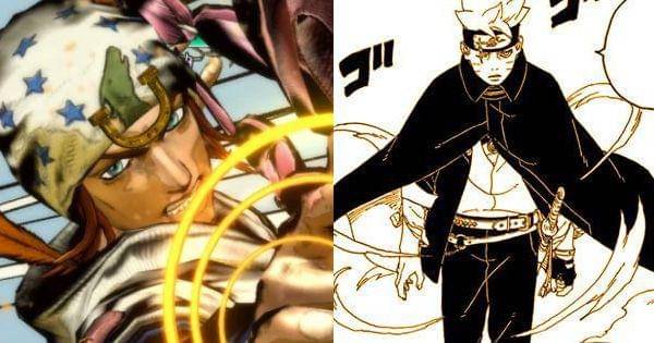 Boruto dan Johnny Joestar ( Dok. Mangaplus / Boruto: Two Blue Vortex ) ( Dok. Bandai Namco Entertainment / JoJo's Bizarre Adventure: All-Star Battle )