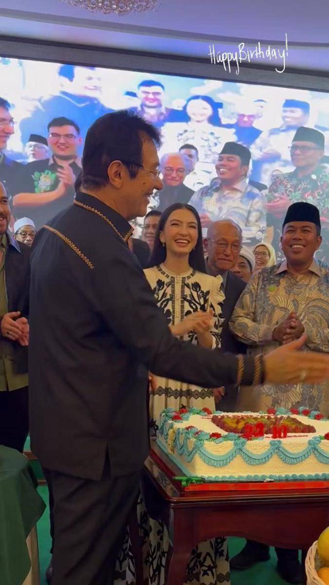 potret Raline Shah hadiri syukuran ulang tahun ke-73 sang papa (instagram.com/ralineshah)