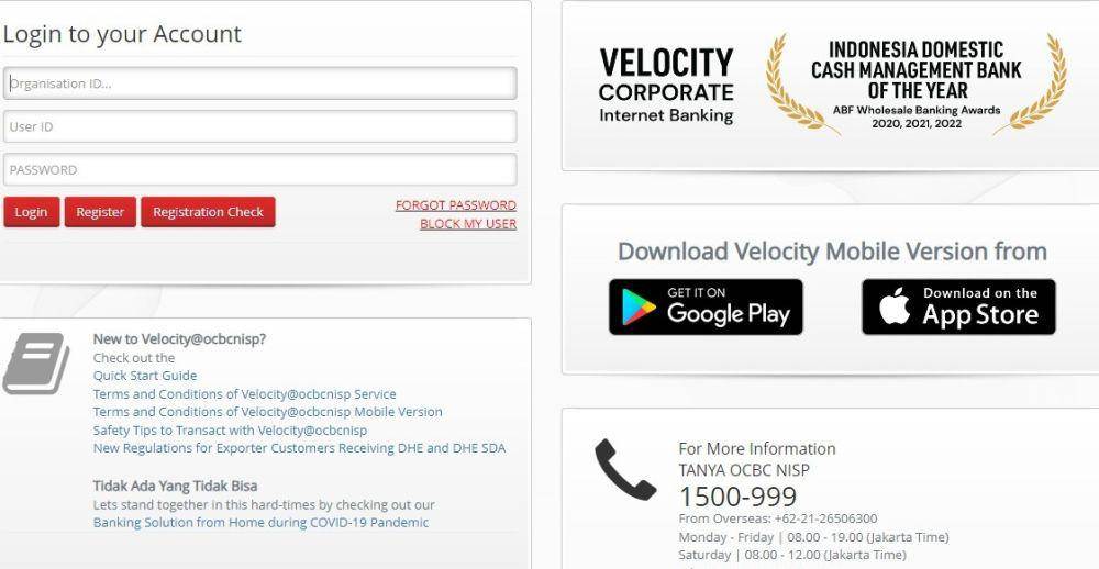 Situs web resmi Velocity OCBC NISP. (dok. Tangkapan layar website Velocity OCBC NISP)