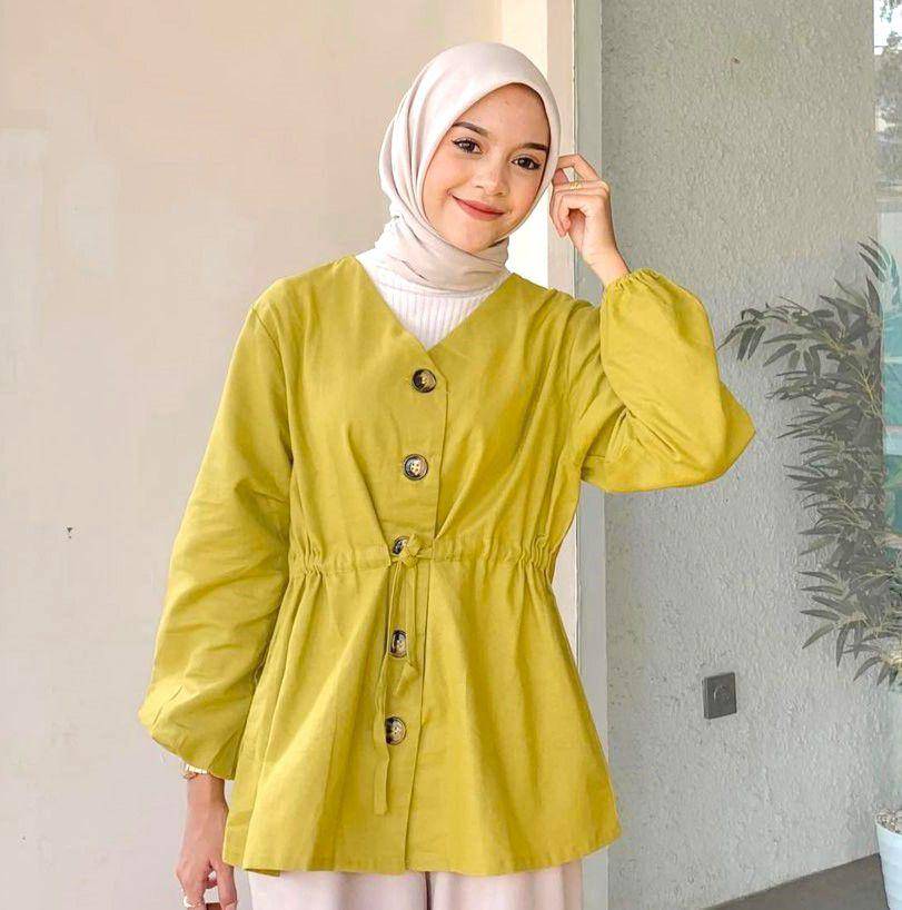 warna hijab yang cocok untuk baju kuning lemon (instagram.com/febiolanabilaa)
