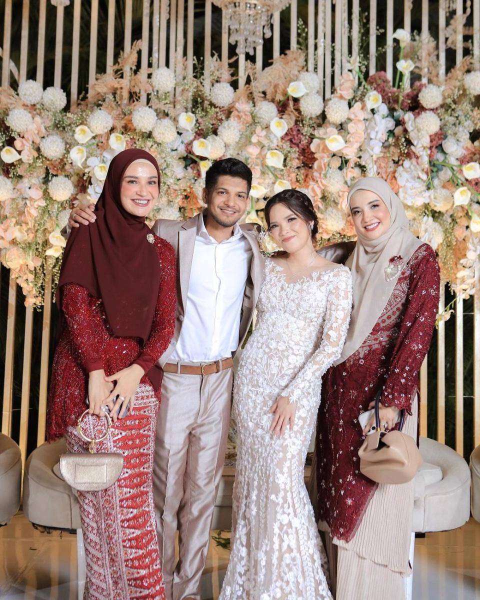 makeup dan busana pernikahan ipar shireen sungkar (instagram.com/zaskiasungkar15)