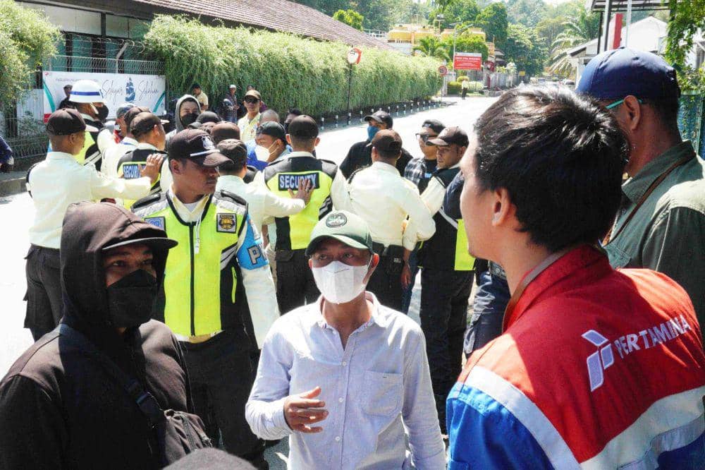 PT Kilang Pertamina Internasional (KPI) Unit Balikpapan menggelar simulasi keadaan darurat skala besar, Rabu (25/10/2023). Foto Pertamina