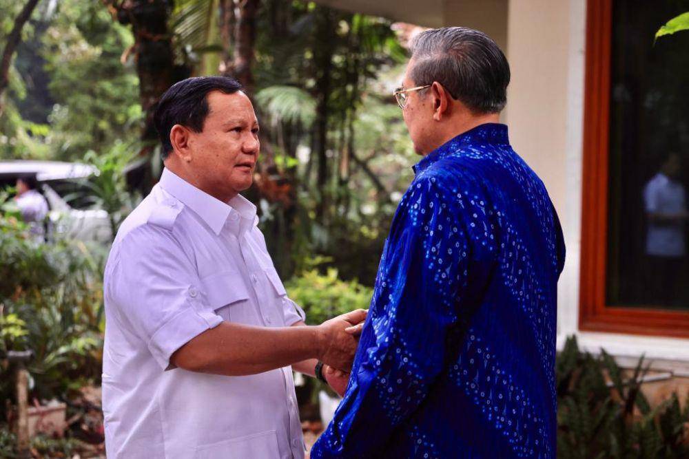 Prabowo Subianto temui SBY sebelum mendaftar ke KPU pada Rabu (25/10/2023). (dok. Humas Demokrat)