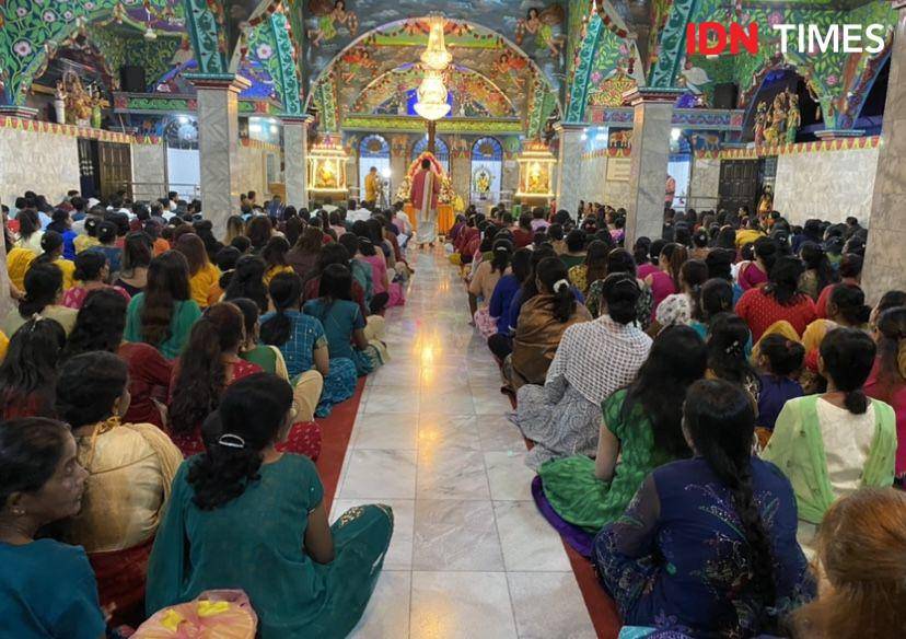 Suasana perayaan Navratri di Medan (IDN Times/Indah Permata Sari)