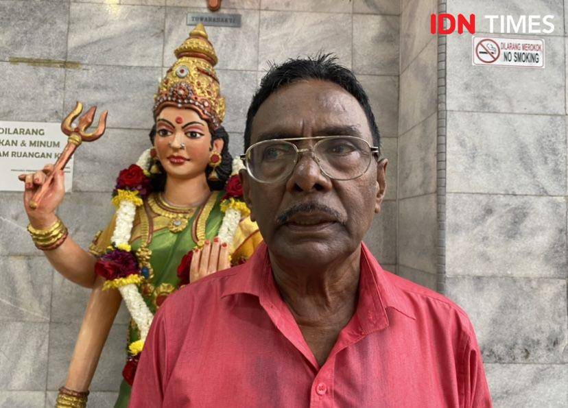 Suasana perayaan Navratri di Medan (IDN Times/Indah Permata Sari)