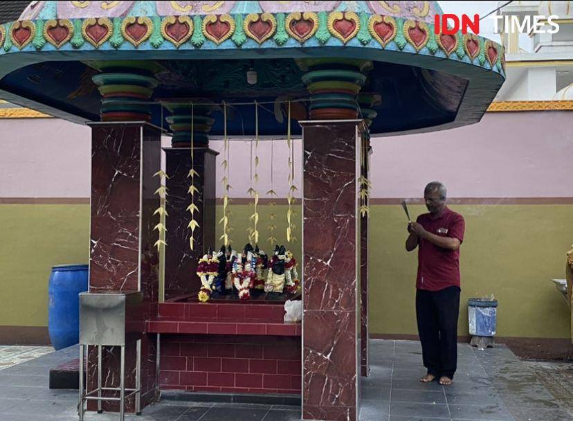 Suasana perayaan Navratri di Medan (IDN Times/Indah Permata Sari)