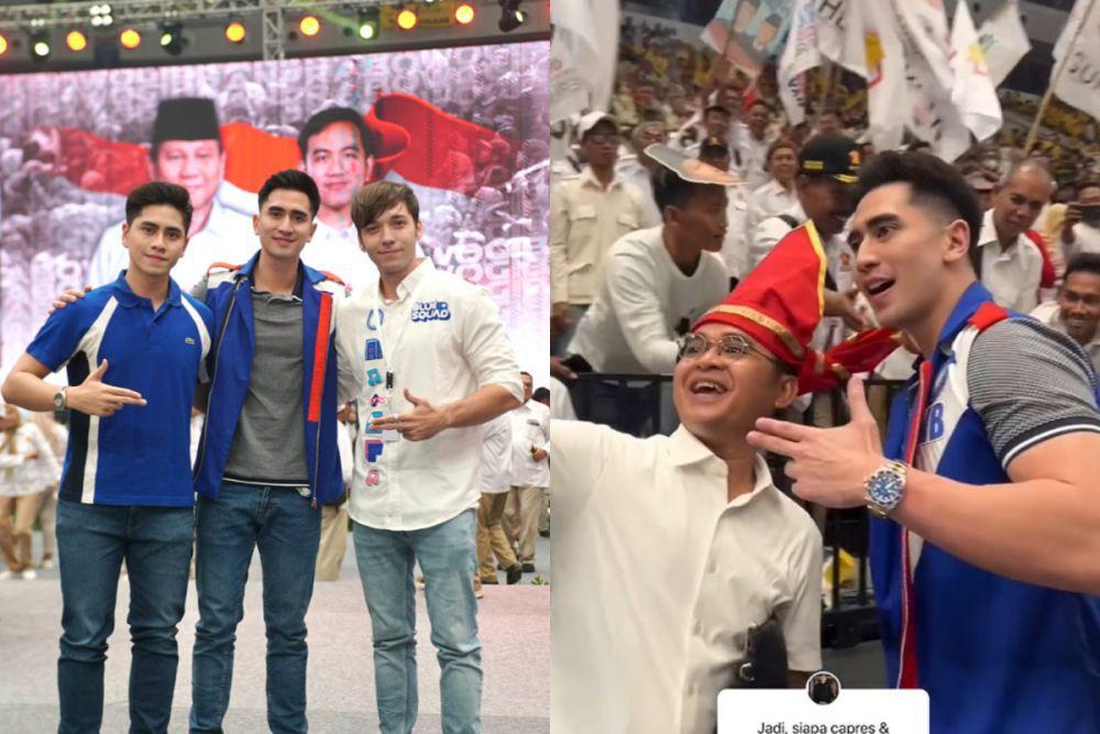 7 Potret Verrell di Deklarasi Prabowo-Gibran, Bareng Stefan William!