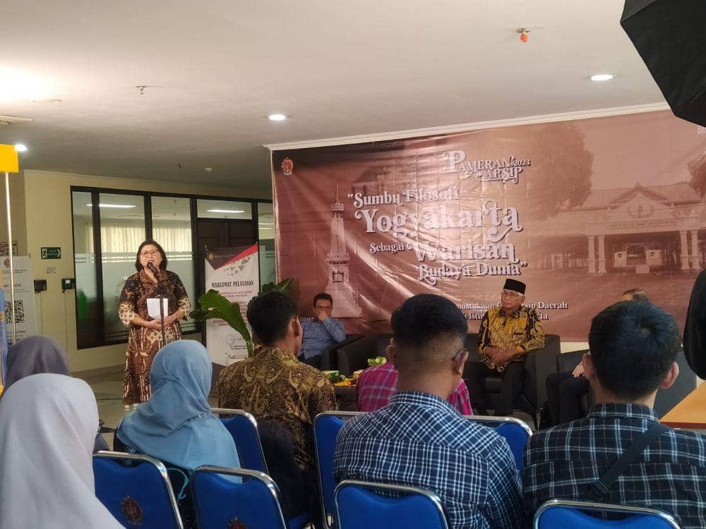 Pembukaan Pameran Arsip 2023 dengan tajuk Sumbu Filosofi Yogyakarta sebagai Warisan Budaya Dunia di Depo Arsip DPAD DIY. (Dok. Istimewa)