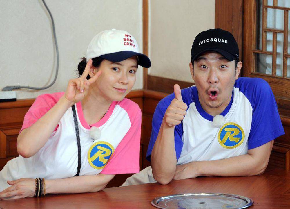 Song Ji Hyo dan HaHa di balik layar Running Man episode 364 (dok. SBS/Running Man)