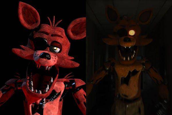 perbandingan animatronik Five Nights at Freddy's (dok. ScottGames | dok. Universal Pictures)