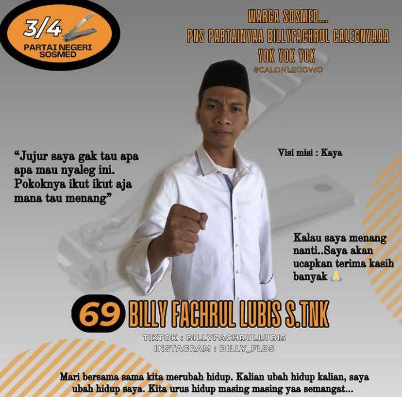 Salah satu konten kreator asal Sumut, Muhammad Billy Fachrul Lubis (dok. Instagram @billy_flbs)