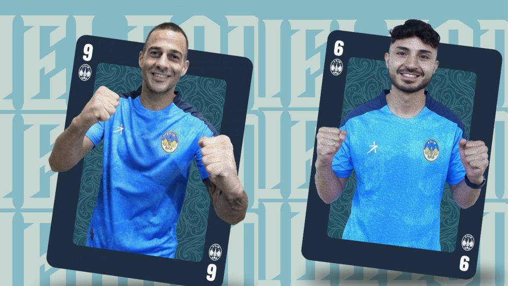 Pemain asing PSIM Jogja Aleksandar Rakic(kiri) dan Andreas Esswein (kanan).(psimjogja.id)