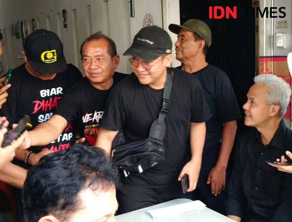 Safari politik Bacapres Ganjar Pranowo di Lampung, Kamis (26/10/2023). (IDN Times/Tama Yudha Wiguna).