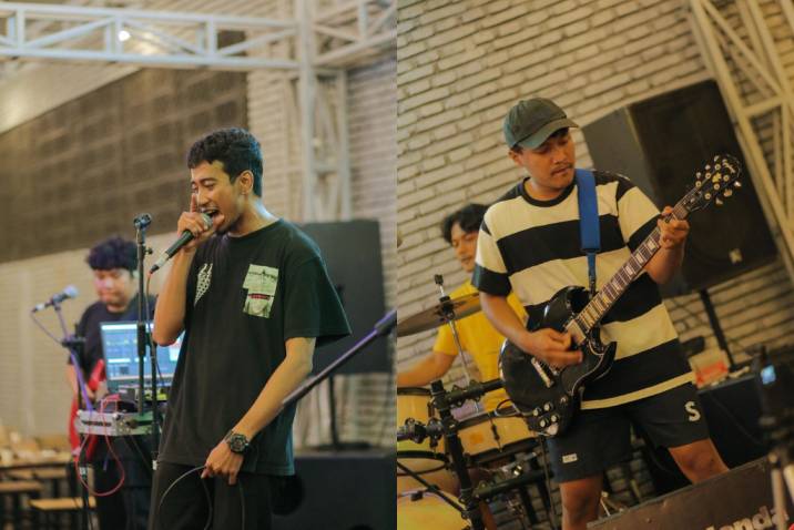 Penampilan grup musik pop punk asal Makassar, Senin Monday, di Sunhey Space Parepare dalam rangkaian "Riuh Berderau - The Tour Legacy" pada 14 Oktober 2023. (Instagram.com/seninmondayband)