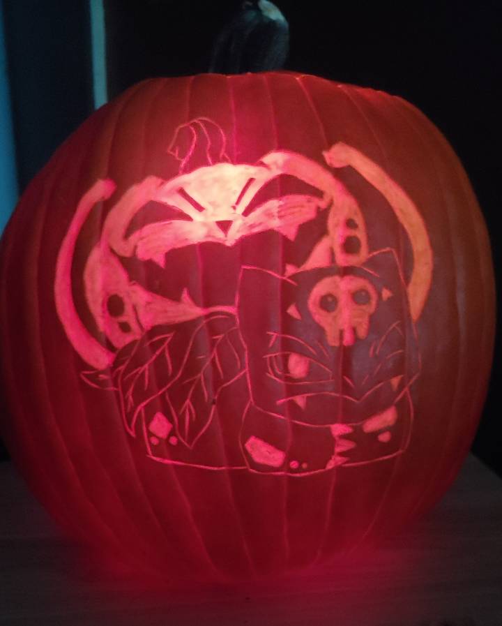 potret dekorasi Halloween labu bentuk Pokémon (reddit.com/user/Draighven)