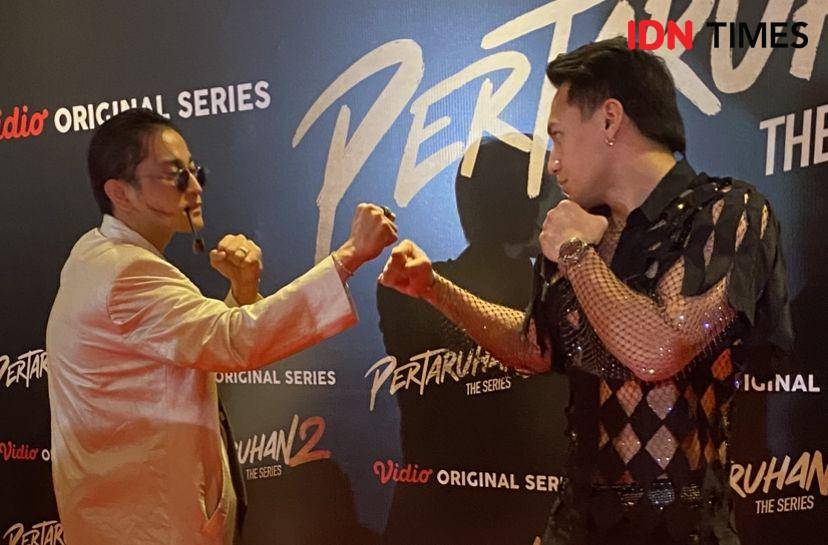 konferensi pers Pertaruhan the Series 2 di Kawasan Senayan, Jakarta, Jumat (27/10/2023) (IDN Times/Rani Asnurida)