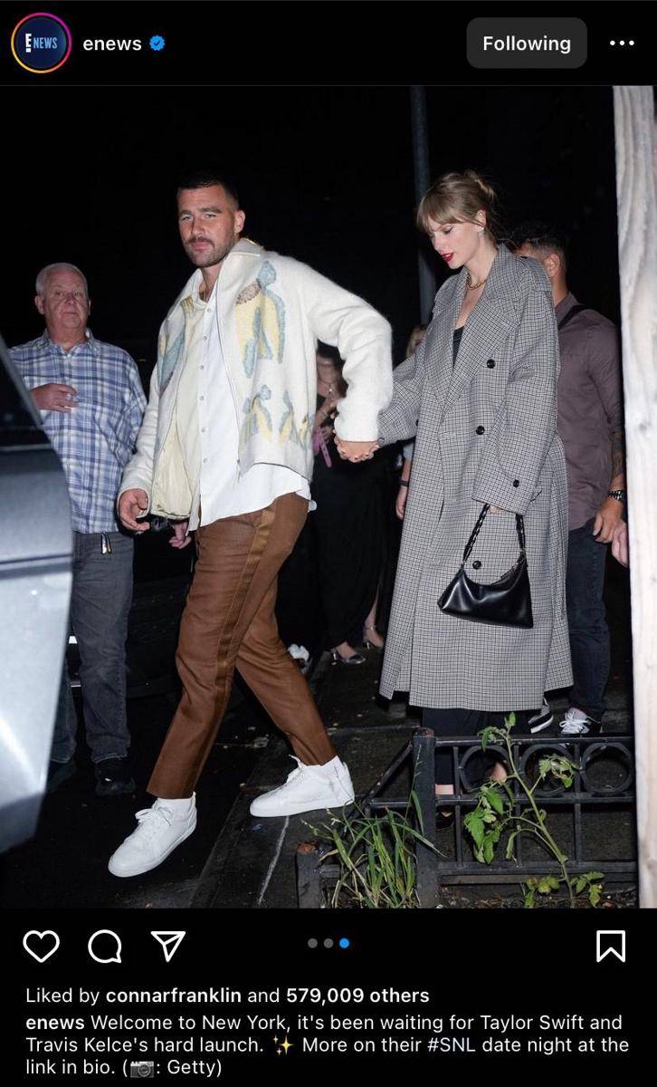 potret Taylor Swift dan Travis Kelce (instagram.com/enews)