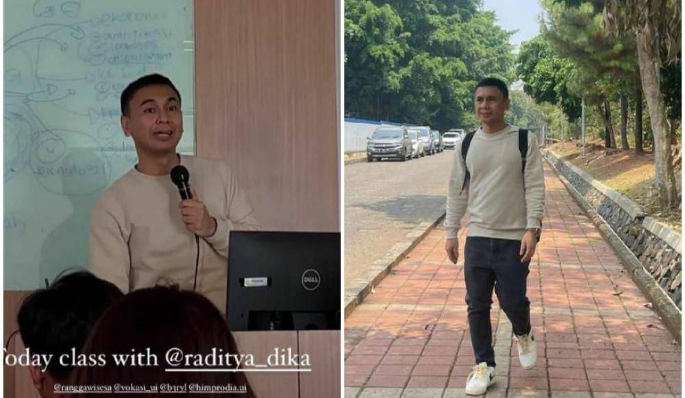 potret Raditya Dika jadi dosen di vokasi UI (instagram.com/himprodia.ui) | potret Raditya Dika jadi dosen di vokasi UI (instagram.com/raditya_dika)
