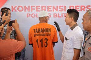 Polisi merilis kasus pembunuhan di Blitar. IDN Times/ istimewa