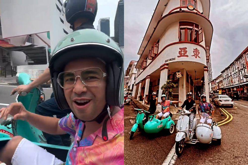 poret Raffi Ahmad keliling Singapura naik Vespa (instagram.com/raffinagita1717)