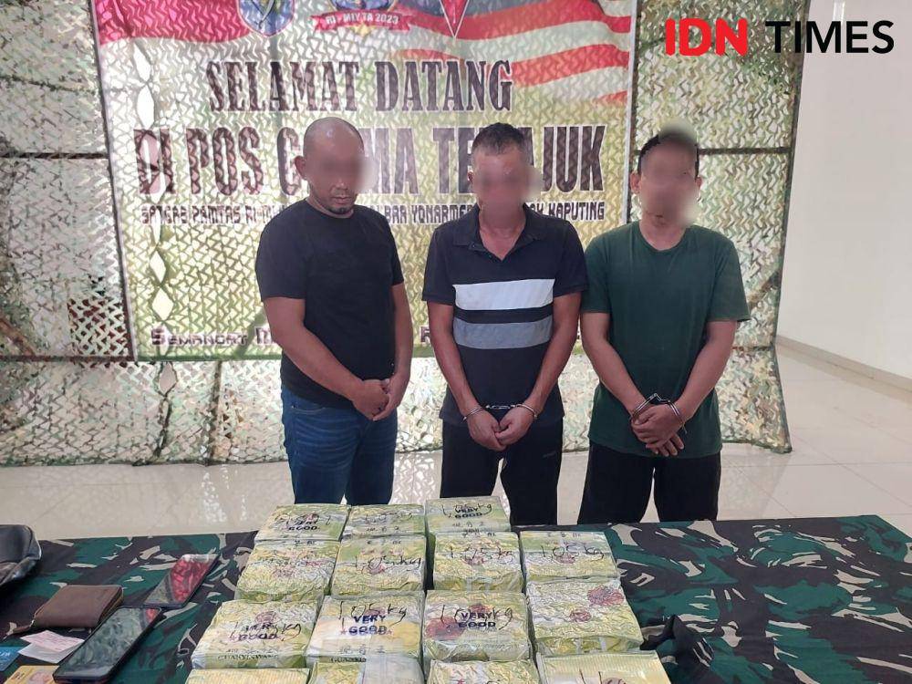 2 tersangka WNA, dan 1 tersangka WNI diringkus satgas pamtas RI-MLY. (IDN Times/Istimewa).