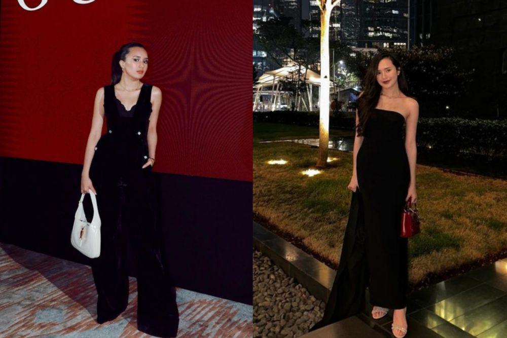 8 Ide OOTD Serba Hitam ala Beby Tsabina, Glamor hingga Santai