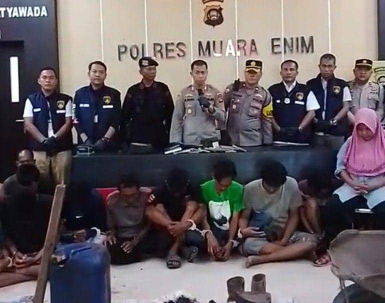 Polisi Sergap 3 Lokasi Tambang Batu Bara Ilegal di Muara Enim