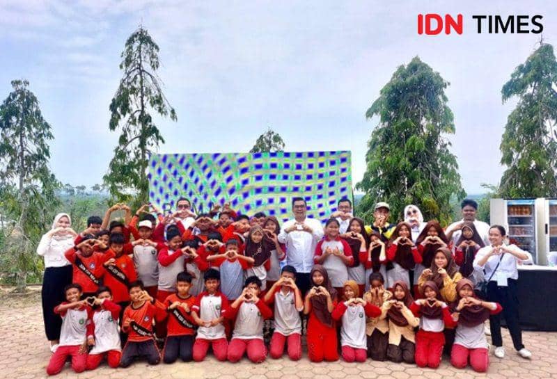 Sejumlah murid SDN 020 Sepaku di Rumah Techno. Foto Humas Otorita IKN (IDN Times/Ervan)
