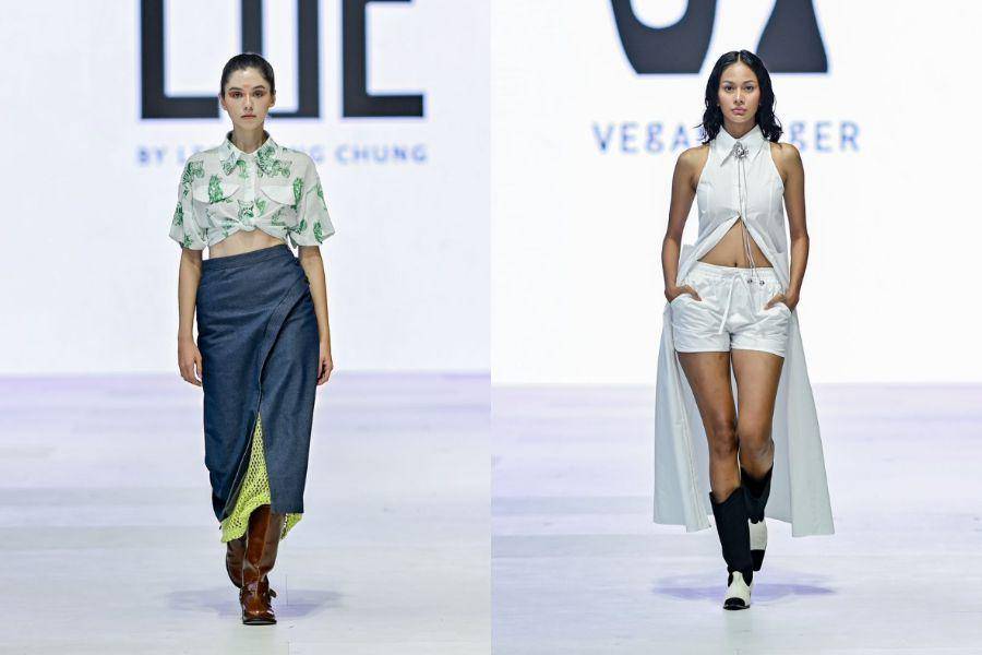 Koleksi KOCCA LIE by Chung Chung dan Vegan Tiger di JFW 2024 (publicity.gettyimages.com)