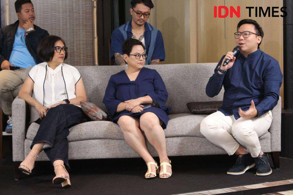 creator Comedy Island di konferensi pers yang digelar pada Senin (30/10/2023). (IDN Times/Ines Suseno)