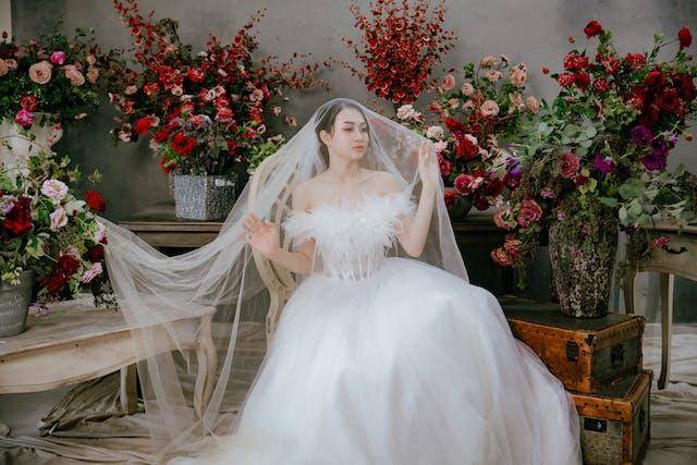 ilustrasi gaun pengantin. (pexels.com/Jin Wedding)