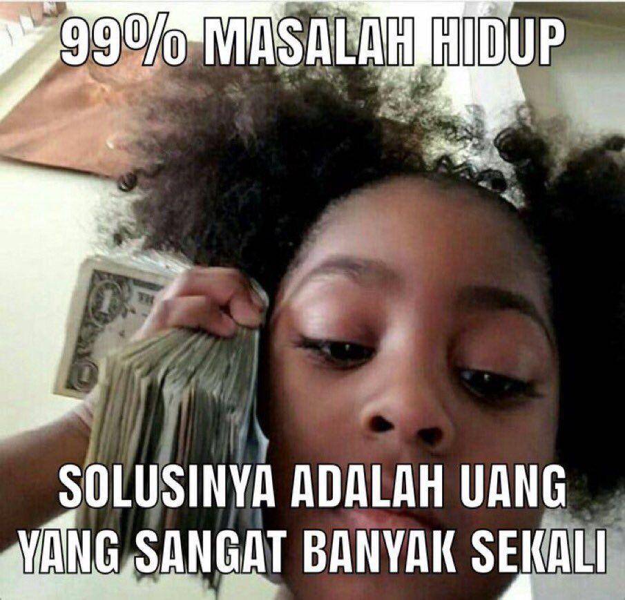 Meme tentang uang (x.com/txtdarigajelas)