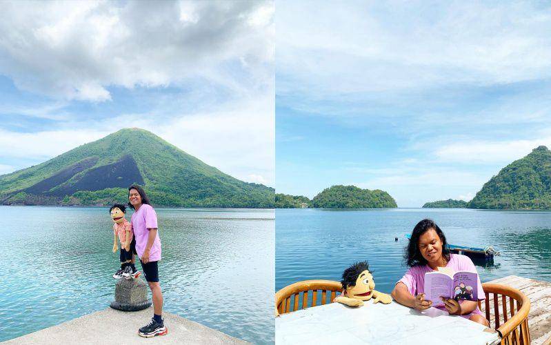 Eklin Amtor de Fretes bersama bonekanya, Dodi (instagram/kak_eklin)