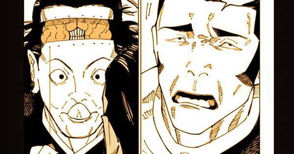 Kenjaku dan Fumihiko mengadu ekspresi lucu ( Dok. Shueisha / Jujutsu Kaisen )